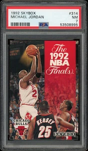 1992 Skybox #314 Michael Jordan Chicago Bulls 1992 NBA Finals PSA 7 - Picture 1 of 10