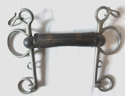 Broca Pelham vintage - Boquilla Mullen de cuero sobre goma Foto 1 de 4