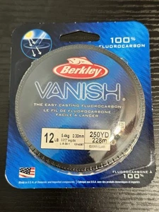 Berkley Vanish 100% Fluorocarbon Casting Line 12lb 250 Yards Clear - Picture 1 of 5