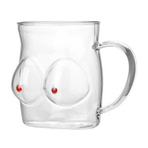 Large Capacity Glass Coffee Mug 480ml Handle Milk Juice Breakfast Cup - Picture 1 of 12