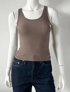 Skims Ribbed Brown Tank Size XS Modal Top - Picture 1 of 4