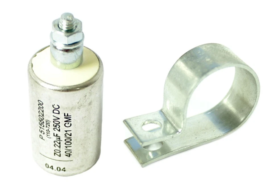 1x Zünd Kondensator mit Schelle pas. für Kondi MZ ETZ TS ES RT 150 250 125 251 - Bild 1 von 1