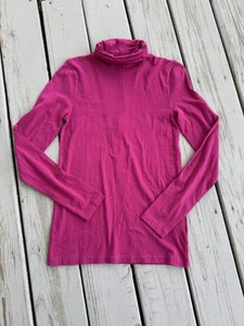 New J.Crew Women Size Small Turtleneck Long Sleeve Stretch Shirt Pink - Picture 1 of 4