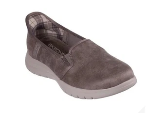 WOMENS SKECHERS SLIP-INS ON THE GO FLEX VERONA IN DARK TAUPE SIZE 11 BRAND NEW - Picture 1 of 14