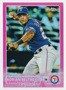 2015 Topps Chrome #193 rose réfracteur Adrian Beltre Texas Rangers HOF - Photo 1/2