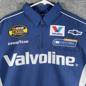 NASCAR Valvoline Racing Shirt Mens XL Blue Pit Crew Nextel Cup Simpson USA Chevy - Picture 1 of 15