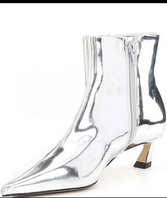 Gianni Bini Georgina зеркало металлический котенок каблук ботинок размер 8 новый без коробки $140 Рекомендуемая розничная цена производителя - Изображение 1 из 4