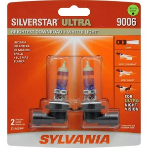 Sylvania SilverStar Ultra 9006 HB4 55W Two Bulbs Head Light Replacement Upgrade - Picture 1 of 12