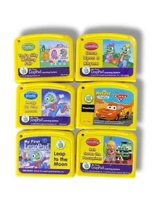 My First LeapPad Preschool Learning Game Cartridges Math Cars Rhyme Writing Bob - Picture 1 of 4