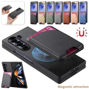 For Samsung Galaxy Z Fold 7 6 5 4 3 Detachable Magnetic Leather Flip Wallet Case - Picture 1 of 104