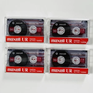 Maxell UR 90 Audio Cassette 90 Minute Normal Bias 4 Pack NEW Never Used - Picture 1 of 4