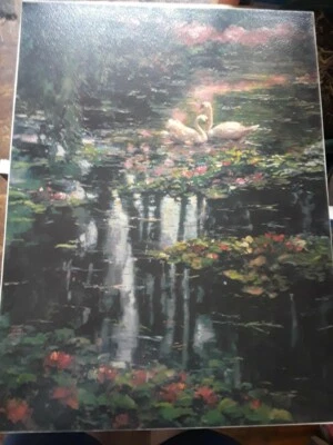 Stephen Shortridge "Serenity" prueba de artista adornado a mano sobre lienzo estirado Foto 1 de 4