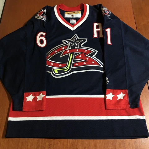 Koho Rick Nash Columbus Blue Jackets NHL Hockey Jersey Vintage Navy Blue M Cover