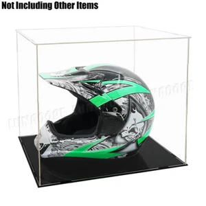 40cm Acrílico Vitrina Expositora Caja Transparente Auto-Ensamblaje Grandes Casco - Foto 1 di 11