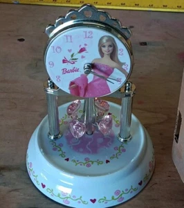Barbie Anniversary Clock 9" Holiday Barbie Porcelain Collectible - Picture 1 of 6