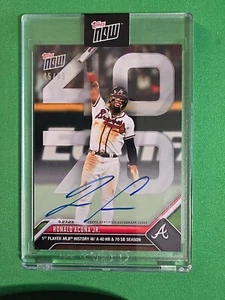 Ronald Acuna Jr 2023 Topps Now #927 Auto /99 Atlanta Braves Autographe 40/70 Club - Photo 1/2