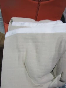 West Elm Contrast borderline blanket tan sand ? full queen New w tag - Picture 1 of 2