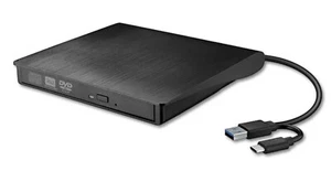 Slim USB C External DVD RW CD Read Write Optical Drive for MacBook Pro, Windows - Afbeelding 1 van 5