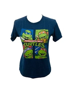 Teenage Ninja Turtles Boy's Small Shirt Nickelodeon TMNT Blue Short Sleeve - Picture 1 of 6