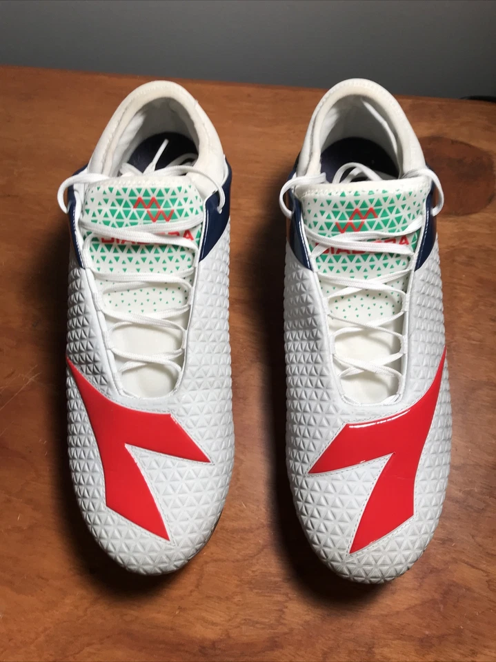 Botines de fútbol/fútbol Diadora BluShield para hombre, blanco/azul/rojo brillante, talla 10 Foto 1 de 4