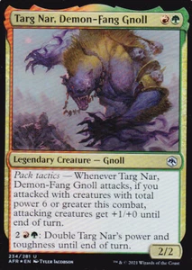 AVENTURAS EN LOS REINOS OLVIDADOS... TARG NAR, DEMONIO-COLMILLO GNOLL... LÁMINA... CASI NUEVO NP - Imagen 1 de 1