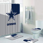Dallas Cowboys Bathroom Set Shower Curtains Non-slip Rugs Toilet Lid Cover Mats