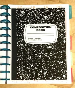 Kompositionsbuch zweiseitiges Armaturenbrett 4 Verwendung mit GROSSEM Happy Planner ~ - Bild 1 von 3
