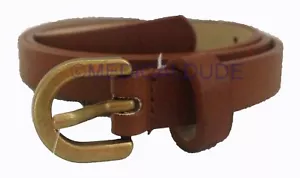 INC International Concepts Women's Brown Skinny NON-Leather Belt Small - Picture 1 of 2