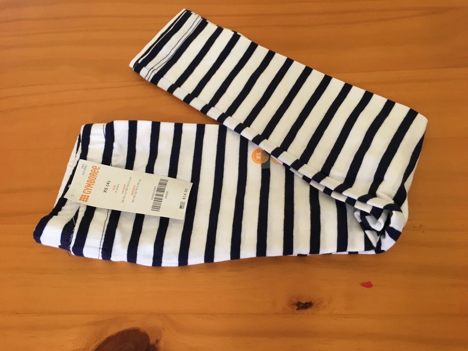 NUEVO CON ETIQUETAS Gymboree Leggings a Rayas Azul Marino Niños Niñas Outlet Foto 1 de 1