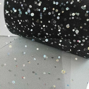 Holo Spots Organza Fabric Multisize Spots Sequins 58" Width Decoration Per Metre - Picture 1 of 6