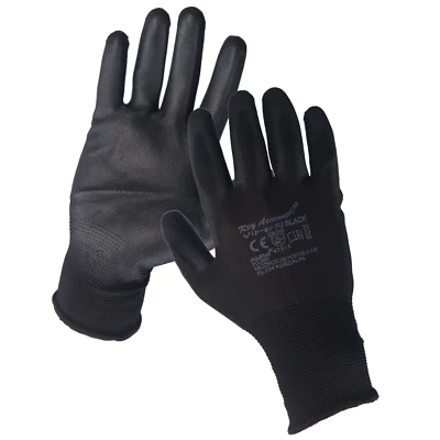 12 - 240 Paar Mechanikerhandschuhe Arbeitshandschuhe Montagehandschuhe Garten PU - Bild 1 von 4