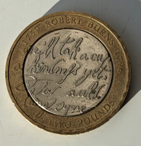 Sammlerstück Robert Burns 2009 £2 Münze - Bild 1 von 6