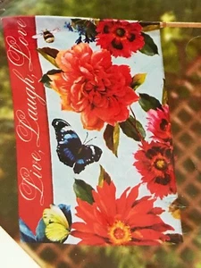 NEW BETTER HOMES & GARDENS *Garden Butterfly* Large House Garden Flag 28" x 40" - Picture 1 of 2