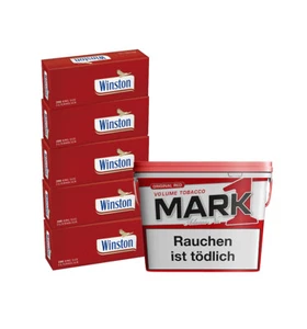 1 x EIMER MARK ADAMS Volumentabak 255 Gramm + 1000 Winston King Size Hülsen