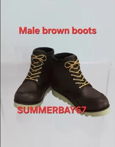 1/6 Brown Boots PEG BASED for 12" Male Action Figure - Bild 1 von 1