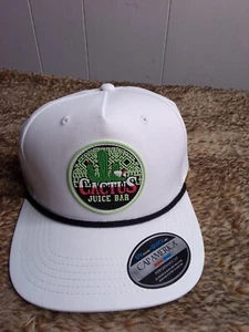 Cap America Cactus Juice Bar Snapback, Rope, Patch Hat White - NEW - Picture 1 of 6