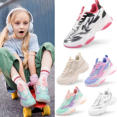 DREAM PAIRS Niños Niñas Tenis Suela de Gelatina Con Cordones Ligeros Zapatos para Caminar Foto 1 de 4