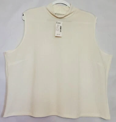 Top para mujer nuevo con etiquetas Fashion Bug Plus sin mangas marfil talla 26/28W Foto 1 de 4