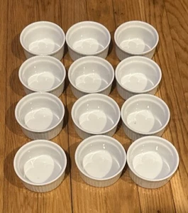 Vintage BIA Weiß Tisch Ramekins 4oz. 3-1/2 Zoll * 12-teiliges Set *NEUWERTIG ++ - Bild 1 von 7