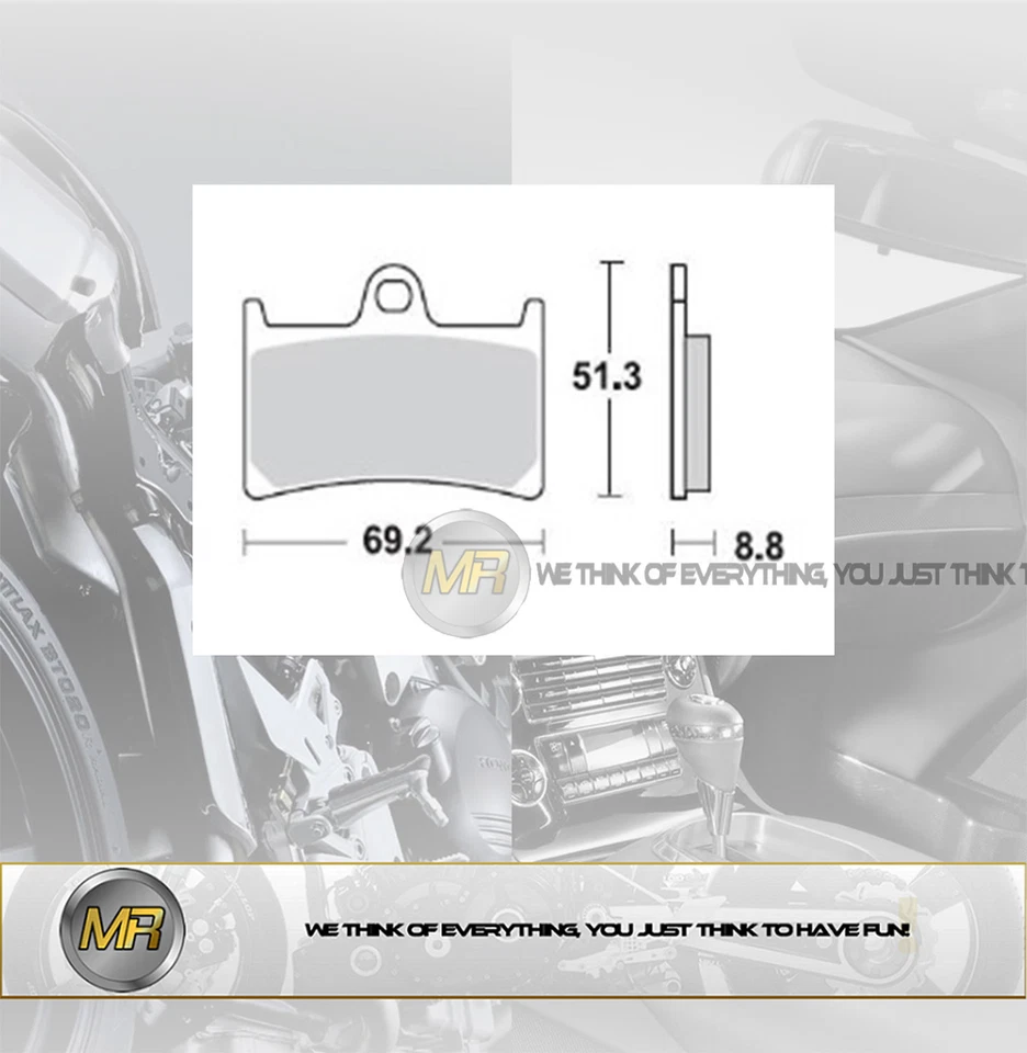 FOR YAMAHA XP T MAX IRON MAX ABS 530 2016 FRONT BRAKE PADS SEMI METALLIC BRAKING - image 1 of 1