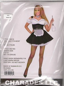 HALLOWEEN Plus Size Black Fishnet Pantyhose - 100% Nylon Tights Queen Size - Picture 1 of 1