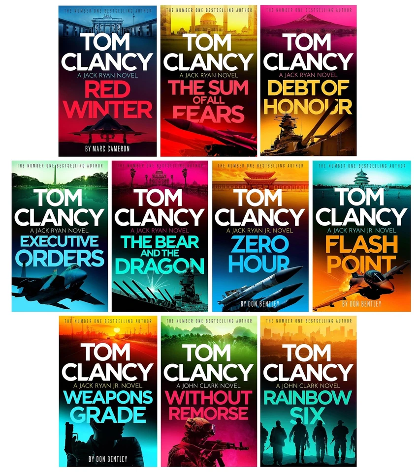 A Jack Ryan, JR & John Clark Novels by Tom Clancy 10 Books Set - Fiction - PB - Image 1 of 1