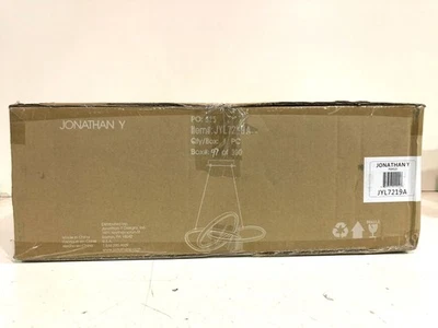 Jonathan Y Alexia 25 in. Black Abstract Integrated LED Metal Adjustable Pendant - Image 1 of 4