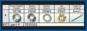 Propeller Hardware Kit Yamaha 100-130-150-175-200-225-250-300 Solas E 17035501 - Picture 1 of 8