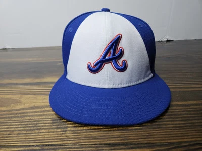 Atlanta Braves New Era 59FIFTY City Connect On Field Hat Cap Size 7 1/8 Used  - Image 1 of 4