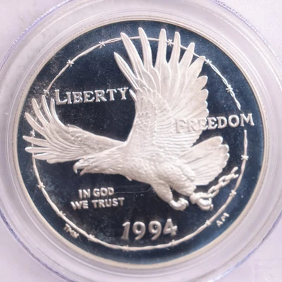 1994 Silver Dollar Commemorative., P.O.W., PCGS PR-68., Store #9058 - Image 1 of 3