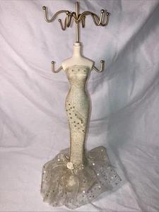 Mannequin Jewelry Stand Necklace Display Holder Woman Figure Sparkle Mermaid - Picture 1 of 6