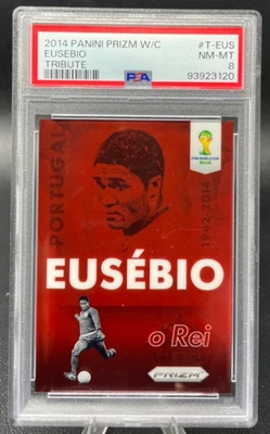 2014 Panini Prizm World Cup - Eusebio - Tribute Eusebio #T-EUS PSA 8 - Image 1 of 2