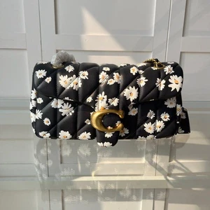 COACH CR705 Tabby Shoulder 26 Quilted Floral Print Shoulder Bag from Japan New - Picture 1 of 12