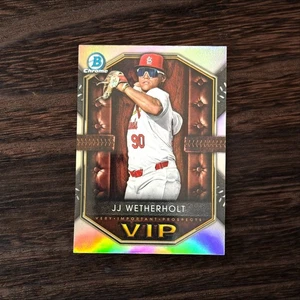 Tarjeta de prospecto 2025 Bowman Chrome JJ Wetherholt VIP #VIP-18 St. Louis Cardinals - Imagen 1 de 2